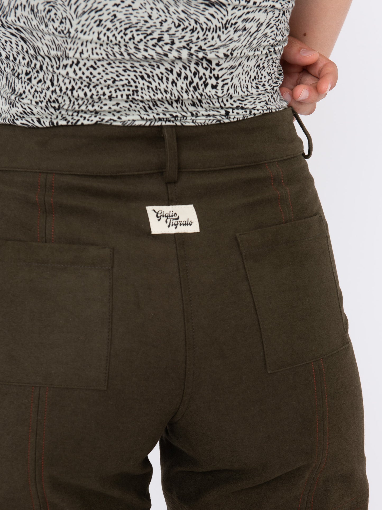 Bambù Trousers in Green Cotton