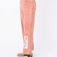 Pink Suede Pants w/ Heron Print