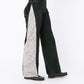Azalea Green Suede Pants with Paisley Inserts