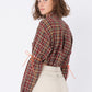 Body Shirt in Red&Brown Chequered Cotton