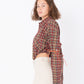Body Shirt in Red&Brown Chequered Cotton