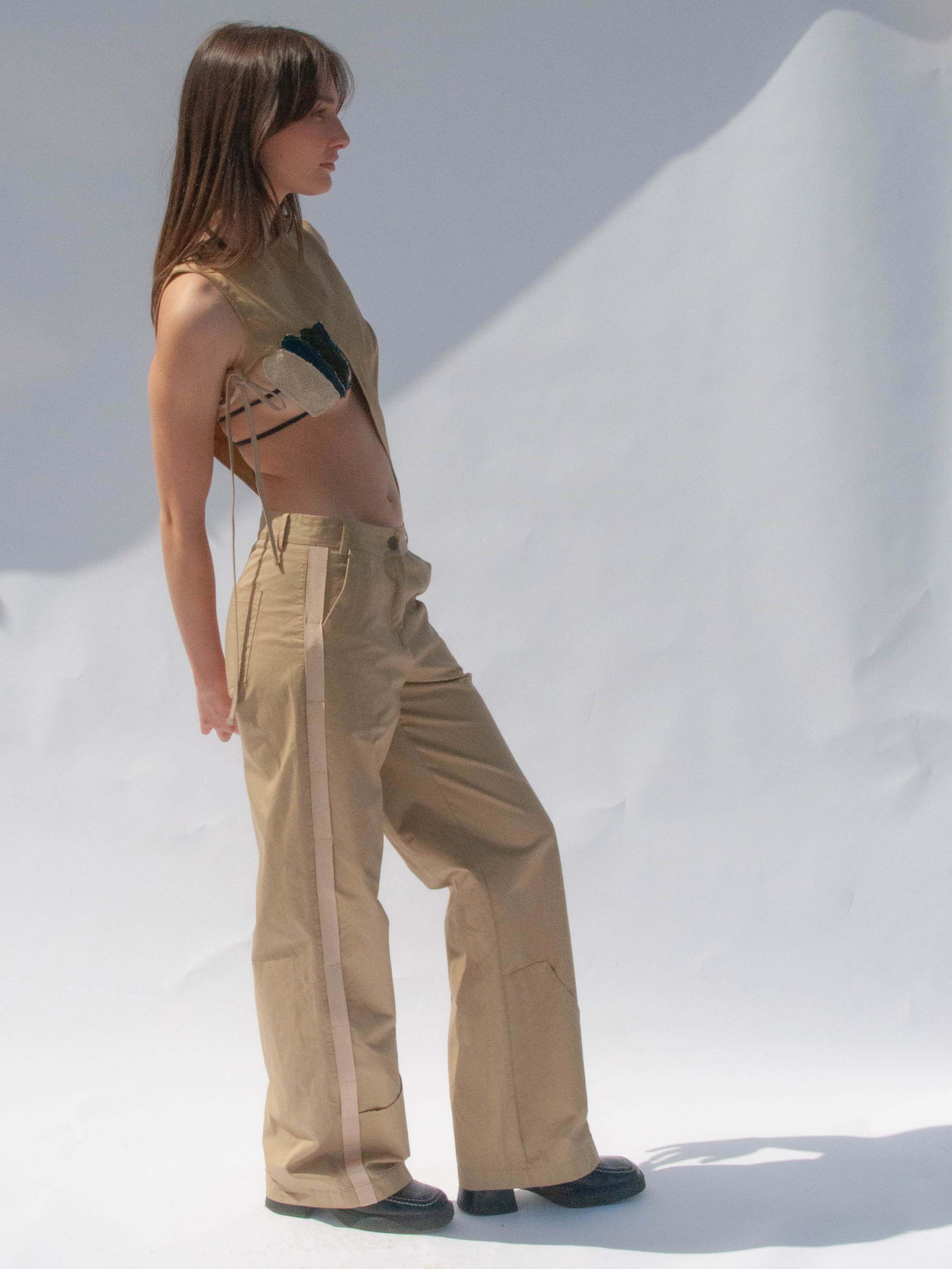 Trousers, side view, versatile, unisex, upcycled, cargo fit