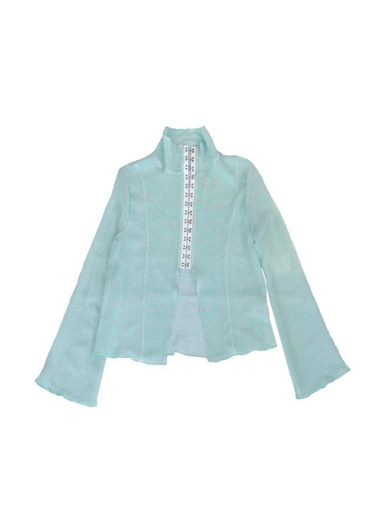 FAROE TOP IN STRIPED CRINKLE CHIFFON