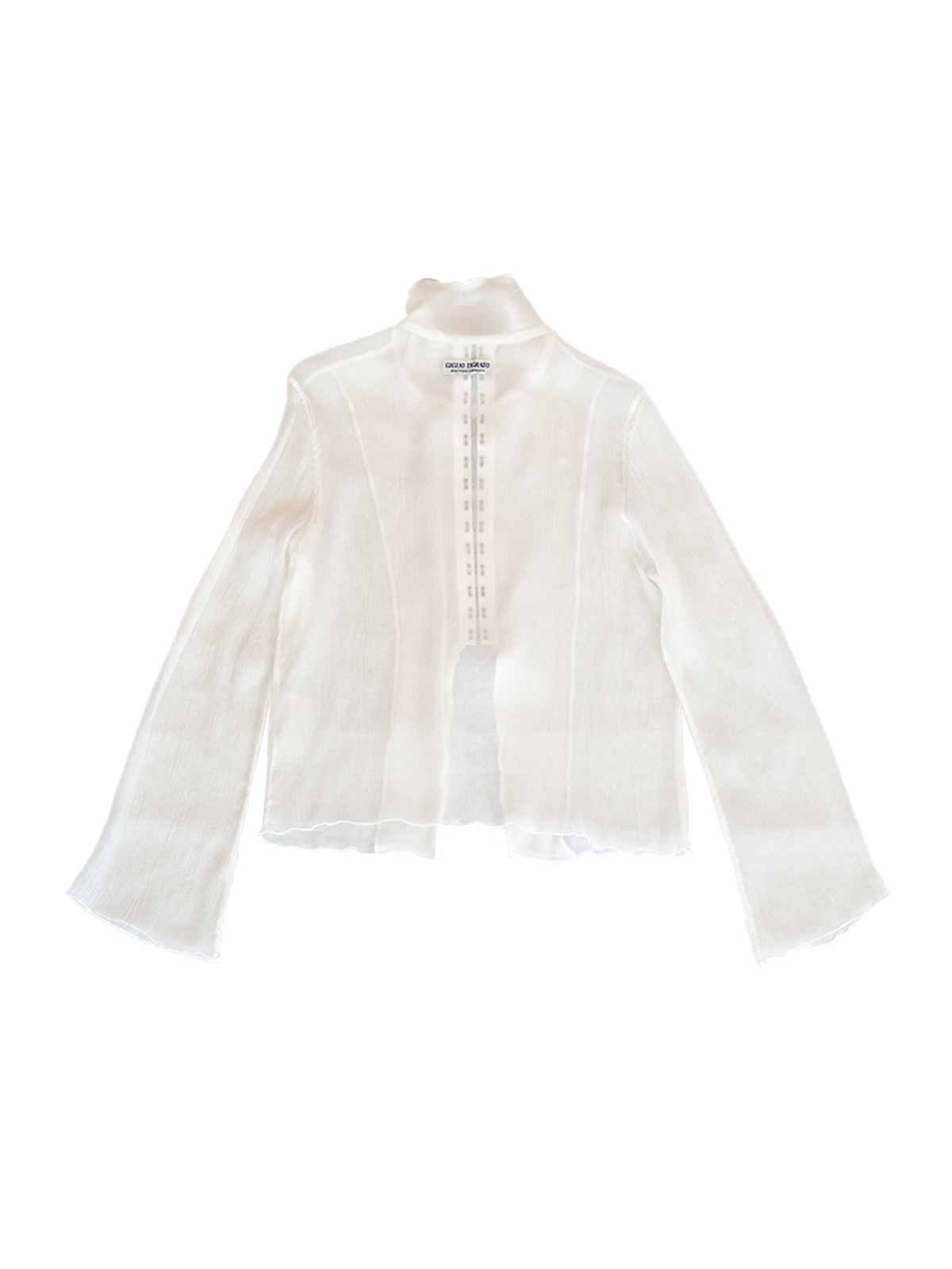 FAROE TOP IN WHITE CRINKLE CHIFFON