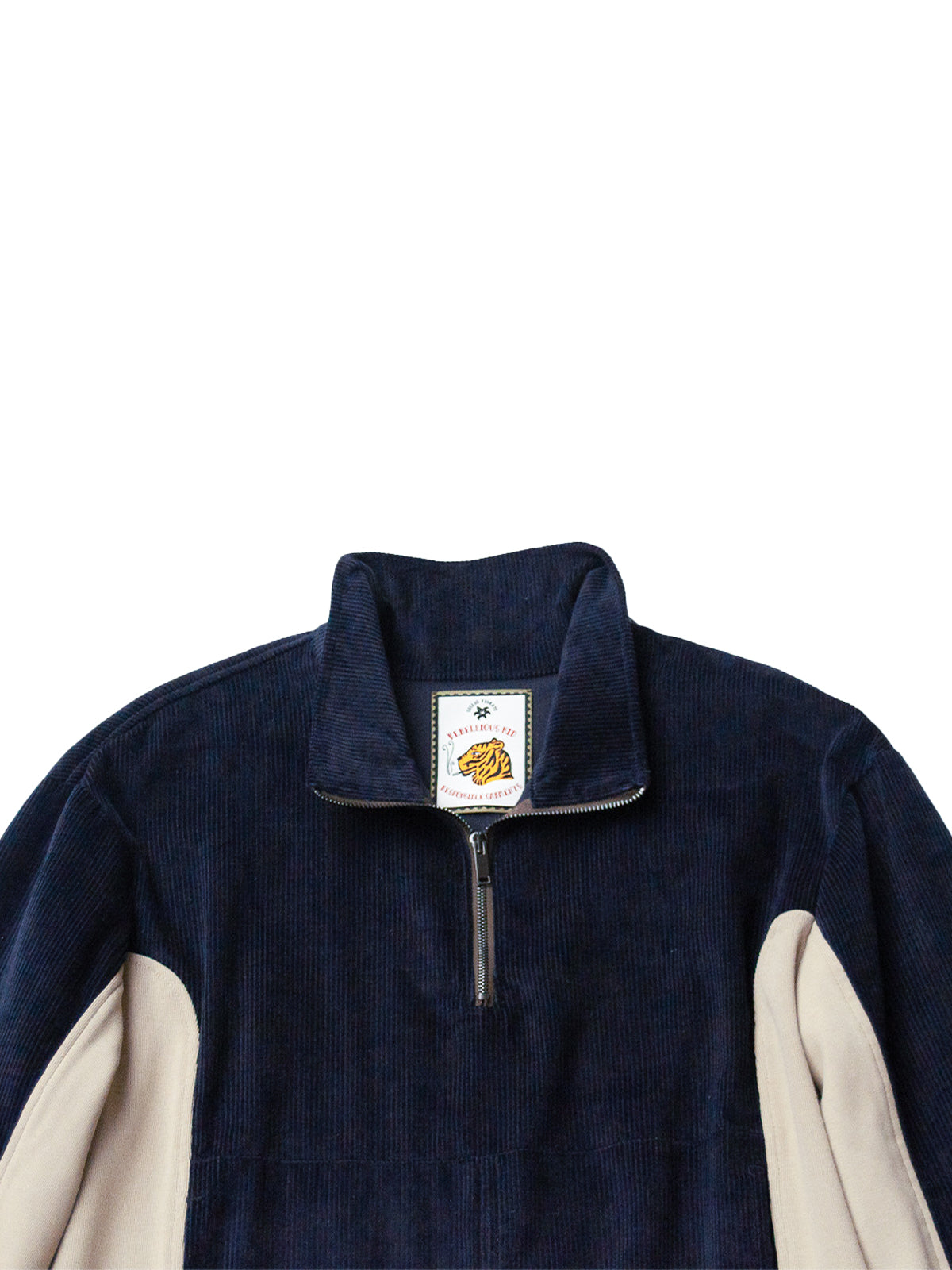 ANNAPURNA PULLOVER IN BLUE CORDUROY