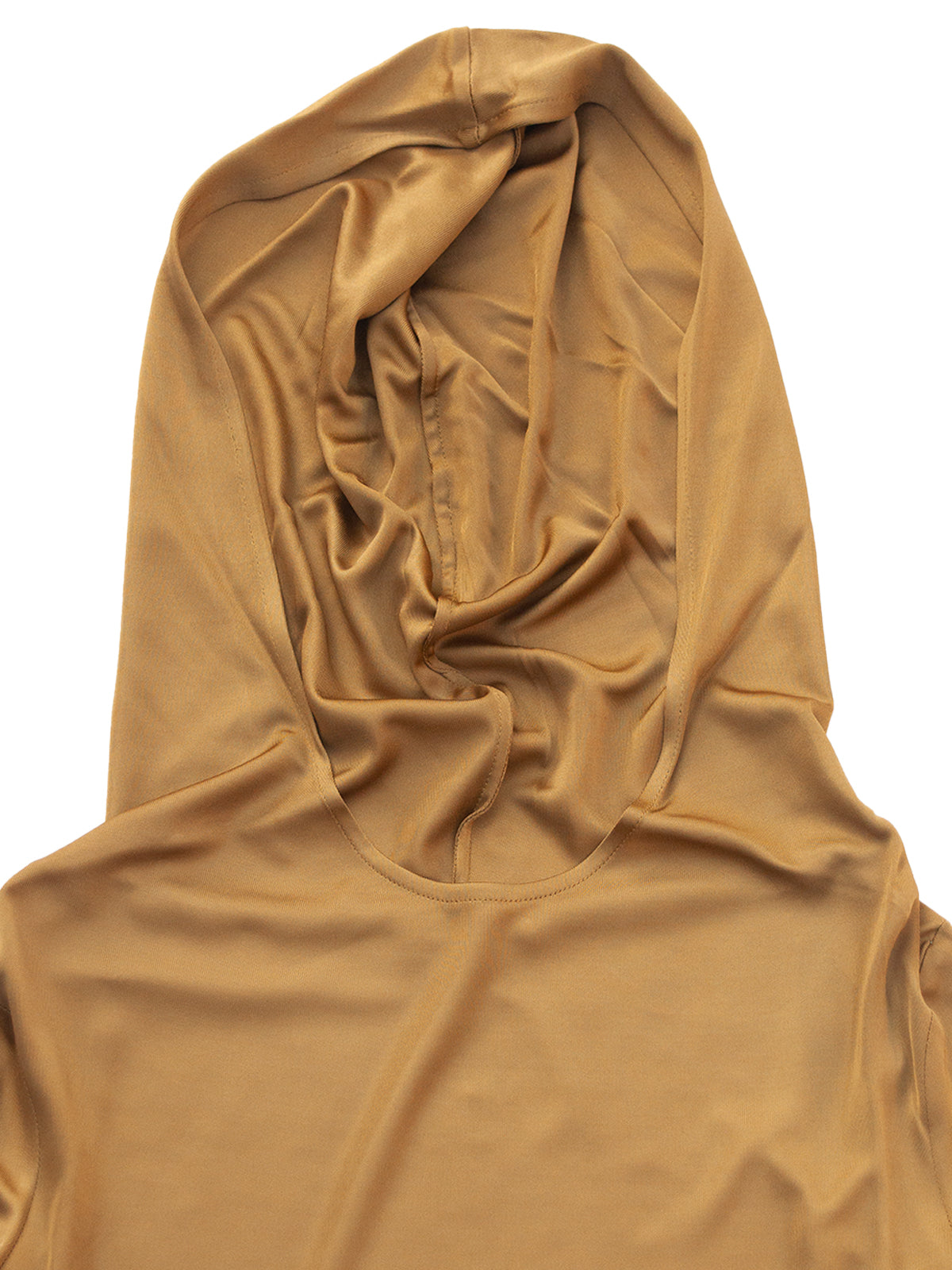 BOMBAY HOODED TOP IN OCRA VISCOSE