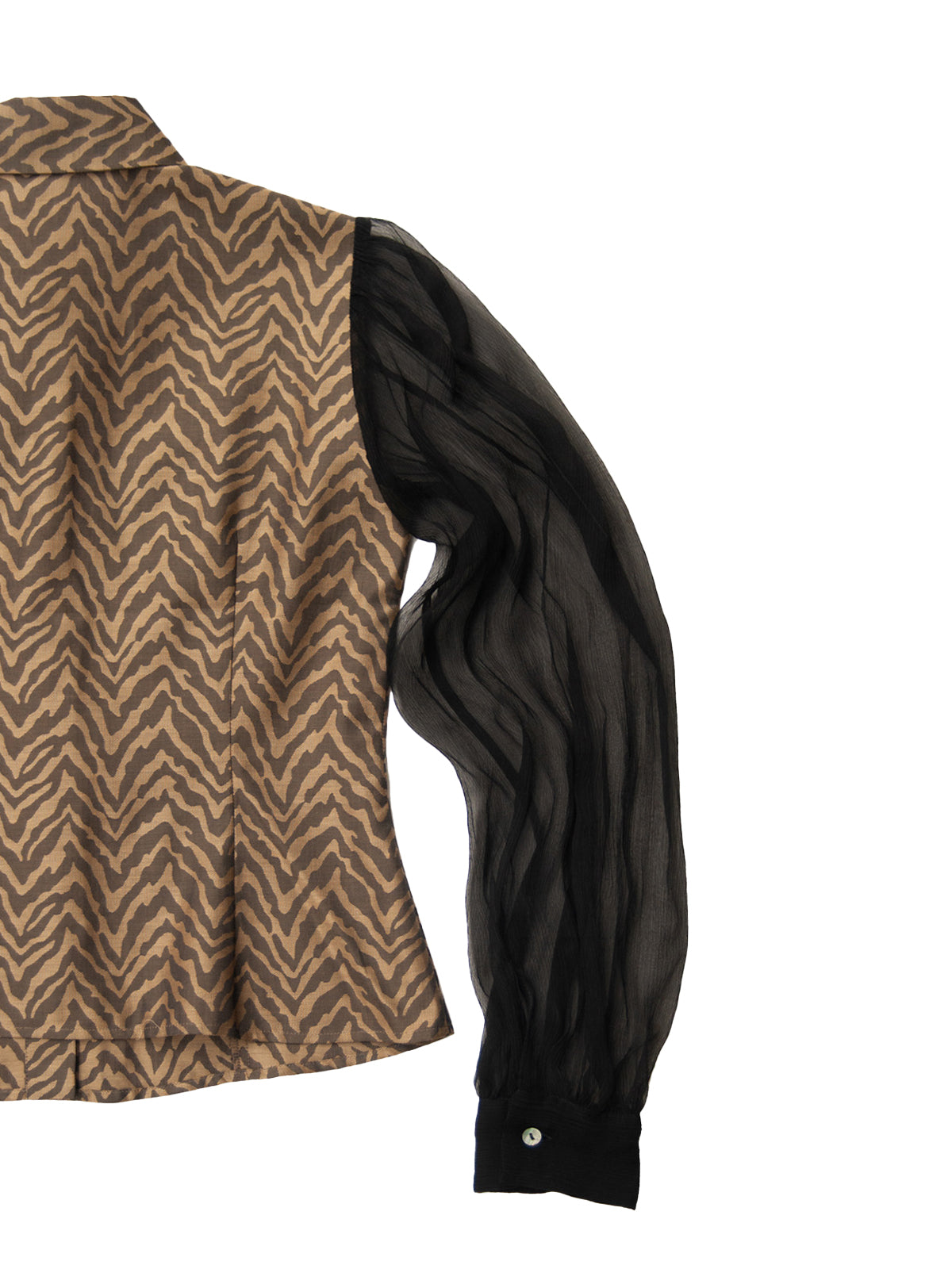 CHANTILLY SHIRT IN TIGER JACQUARD AND CHIFFON