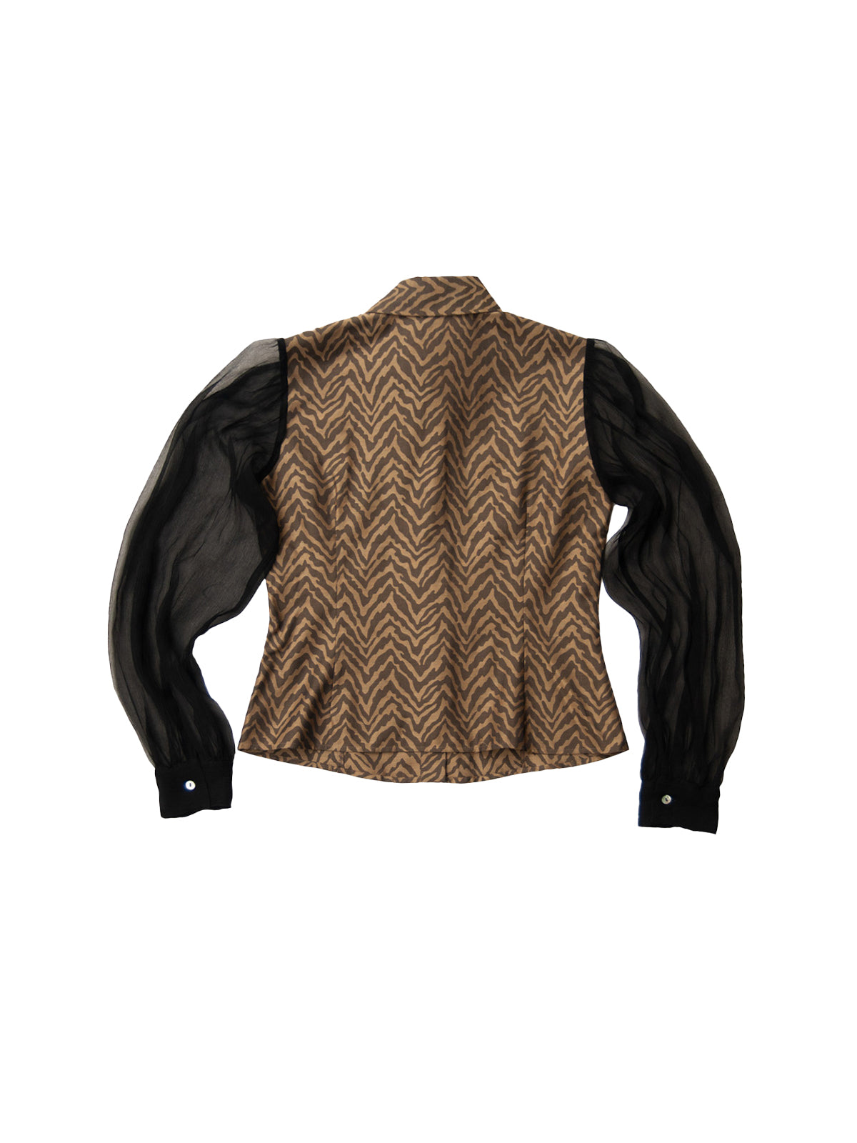 CHANTILLY SHIRT IN TIGER JACQUARD AND CHIFFON