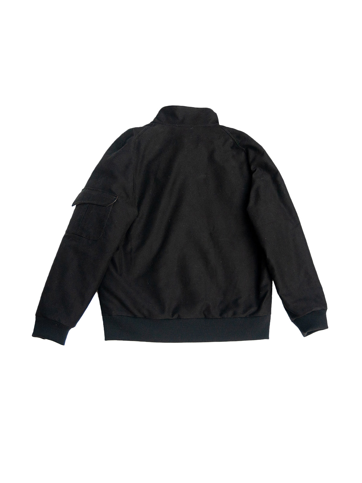 EVEREST BOMBER JACKET IN BLACK BROADCLOTH