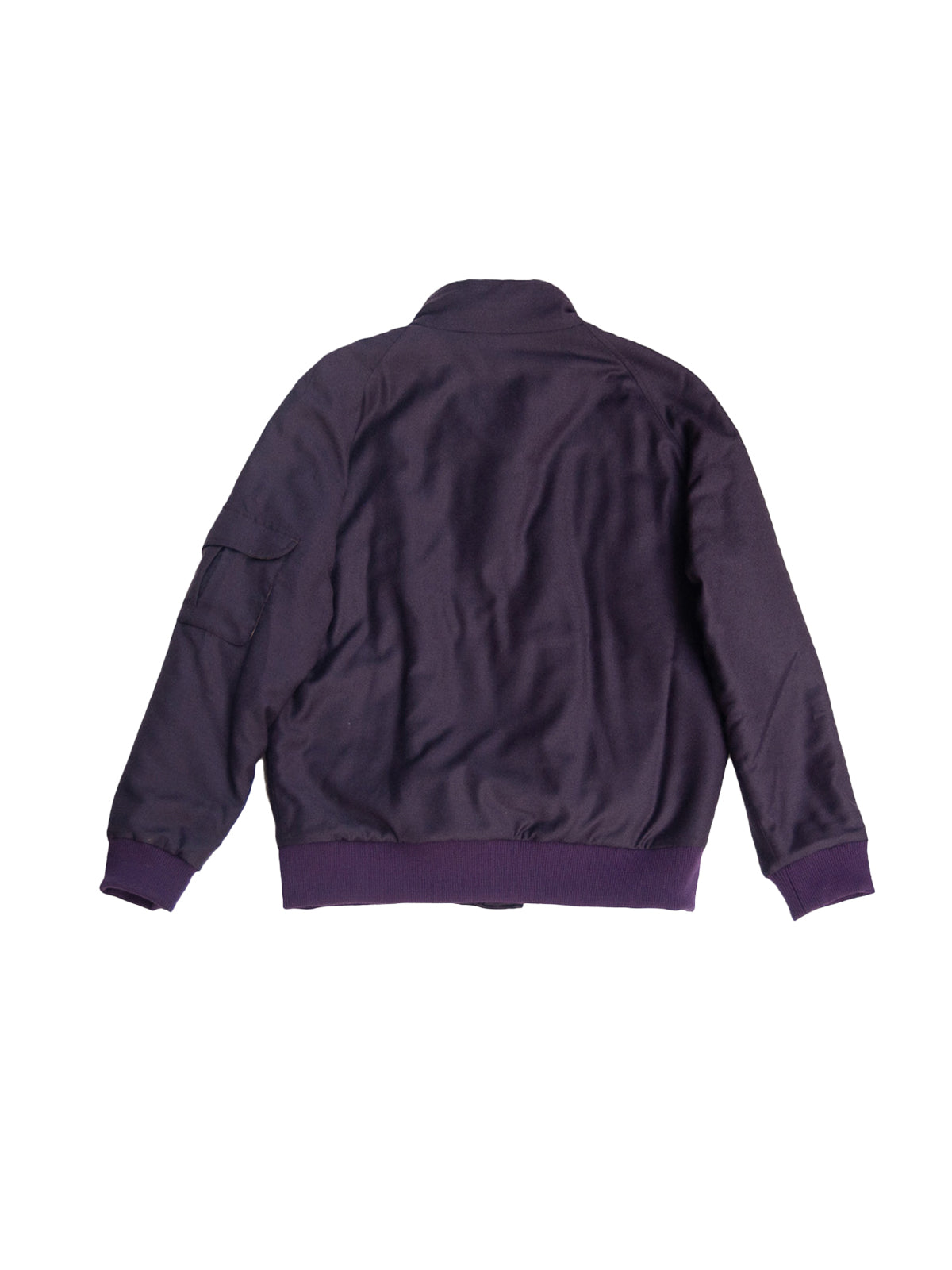 EVEREST BOMBER JACKET IN DARK PURPLE WOOL