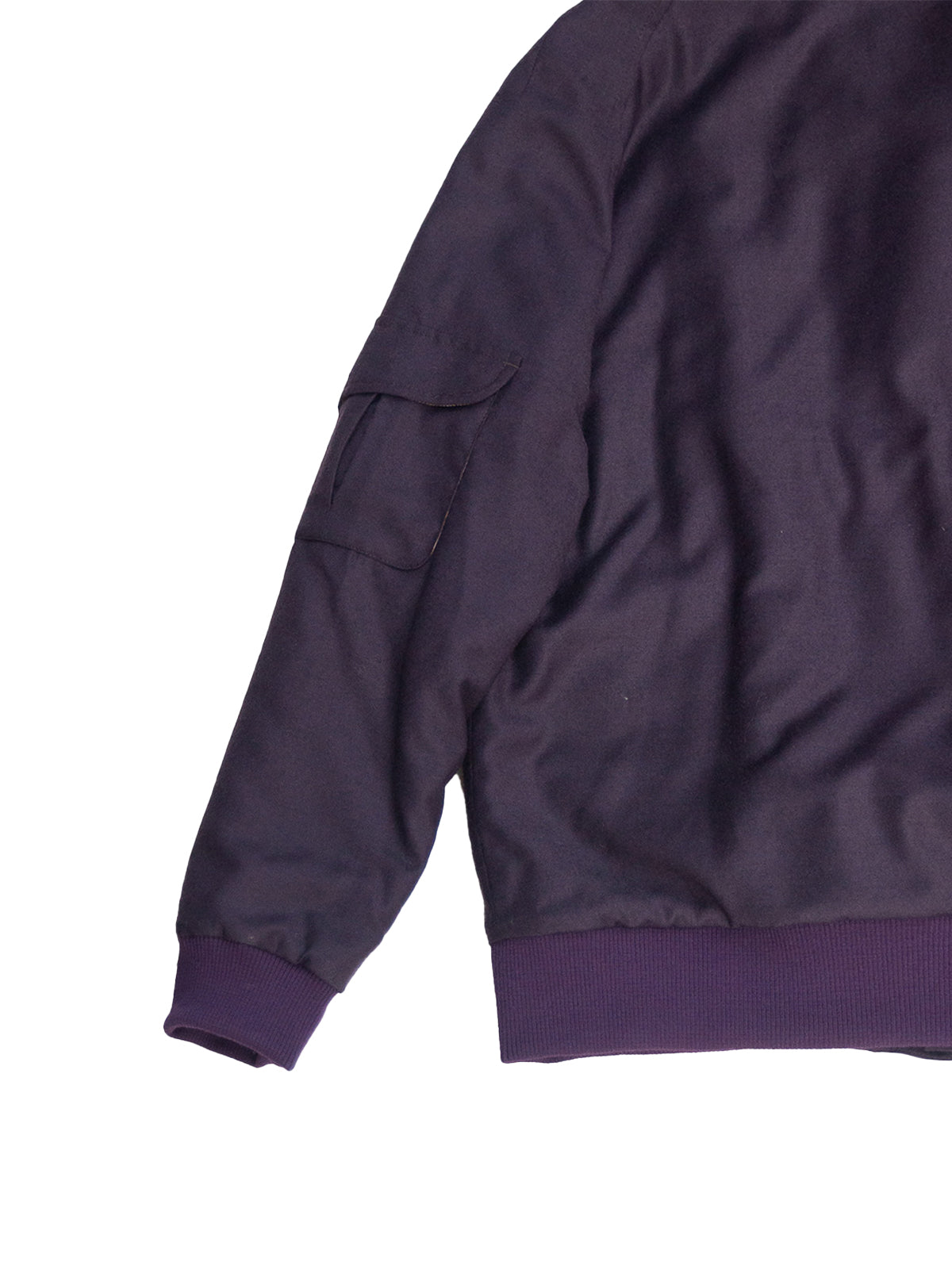EVEREST BOMBER JACKET IN DARK PURPLE WOOL
