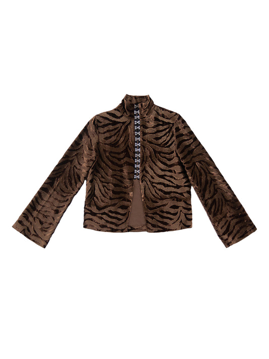 FAROE TOP IN TIGER SILK VELVET