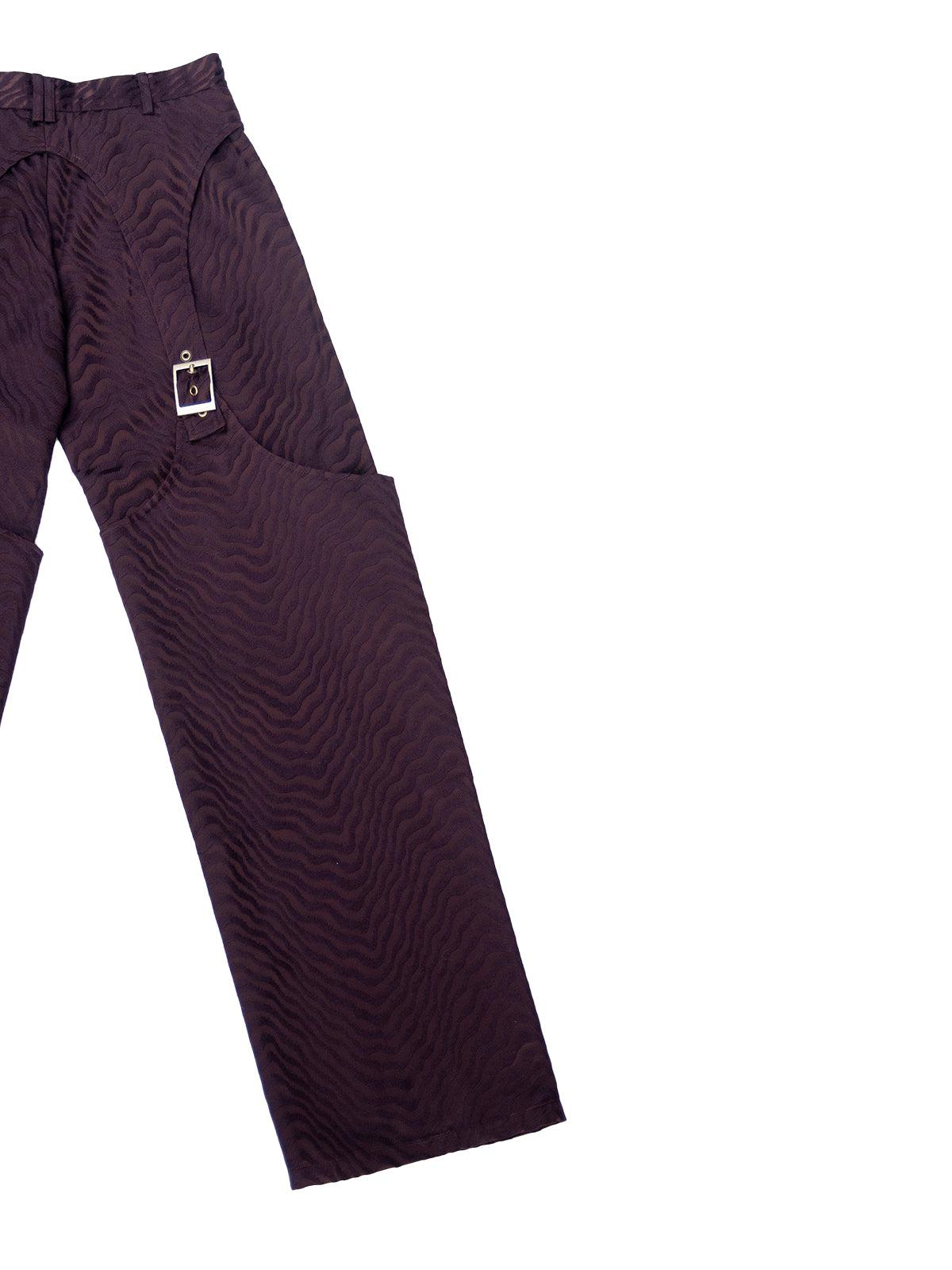 MALAKU TROUSERS IN BORDEAUX JACQUARD