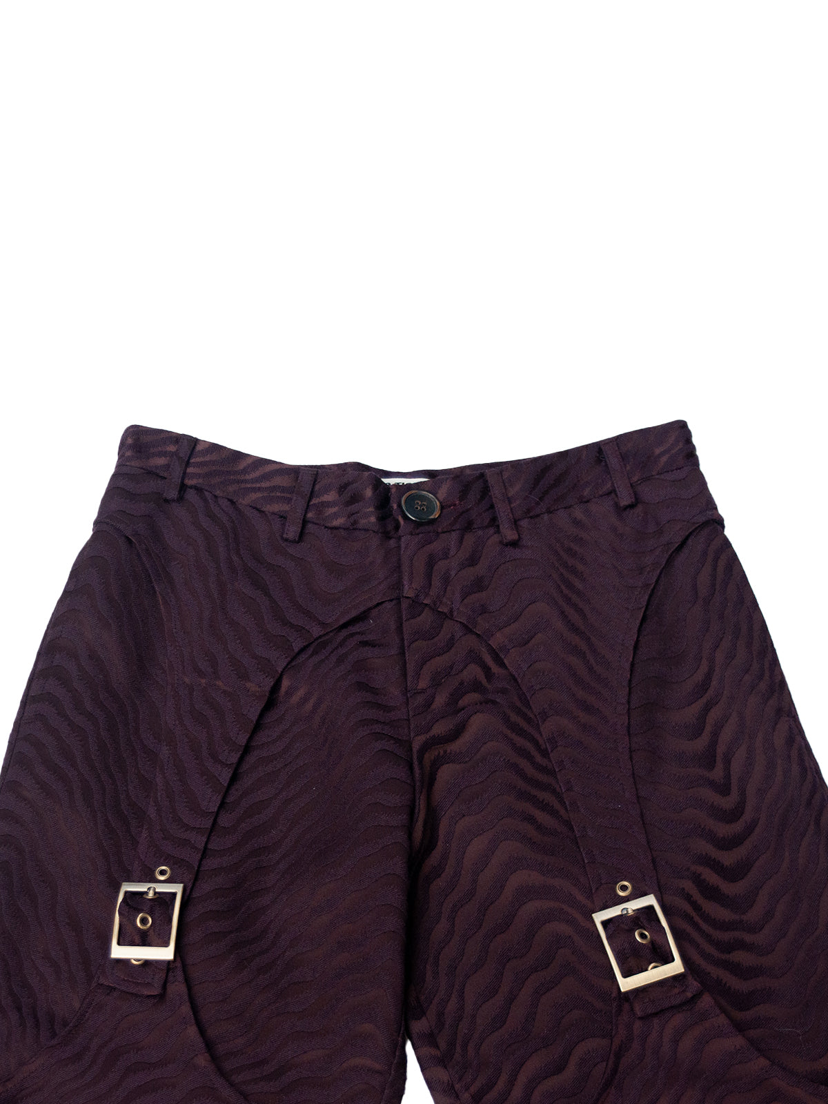 MALAKU TROUSERS IN BORDEAUX JACQUARD