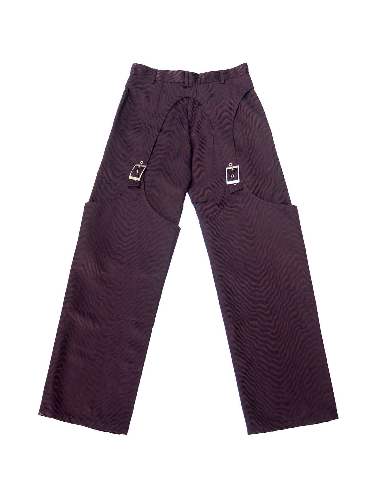 MALAKU TROUSERS IN BORDEAUX JACQUARD