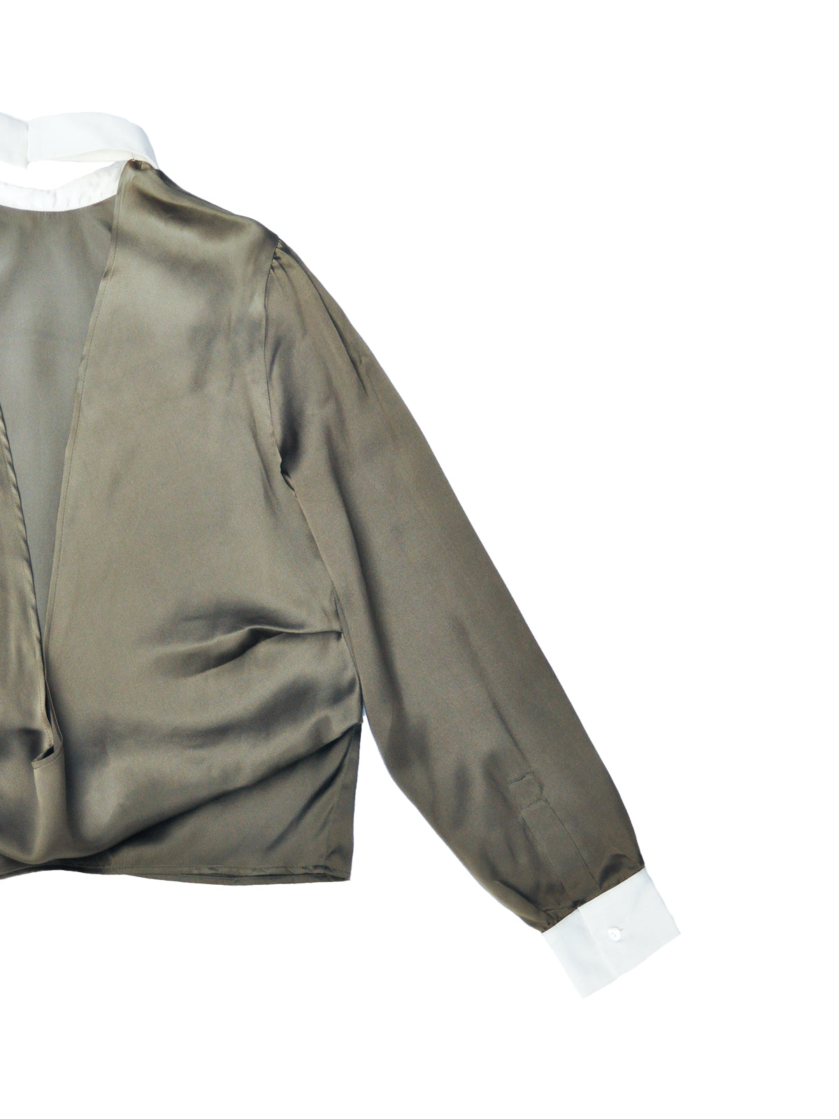 PARIS SHIRT IN KAKI SILK