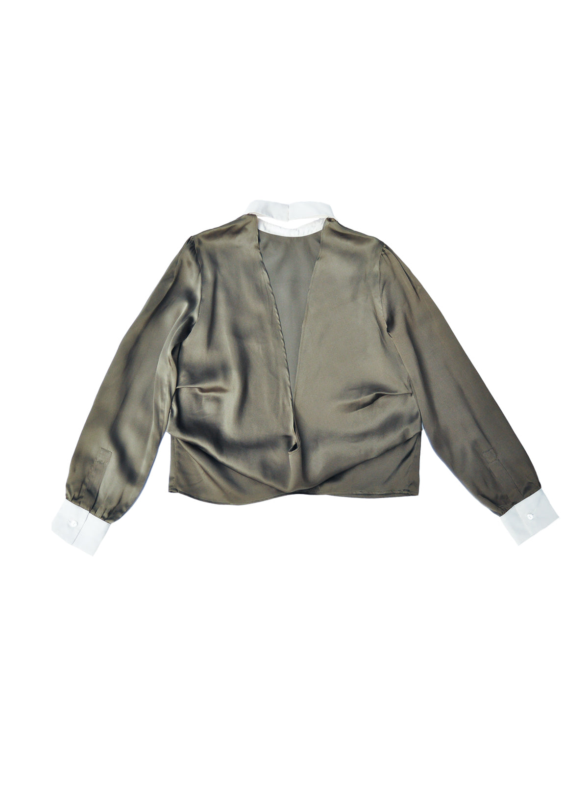 PARIS SHIRT IN KAKI SILK