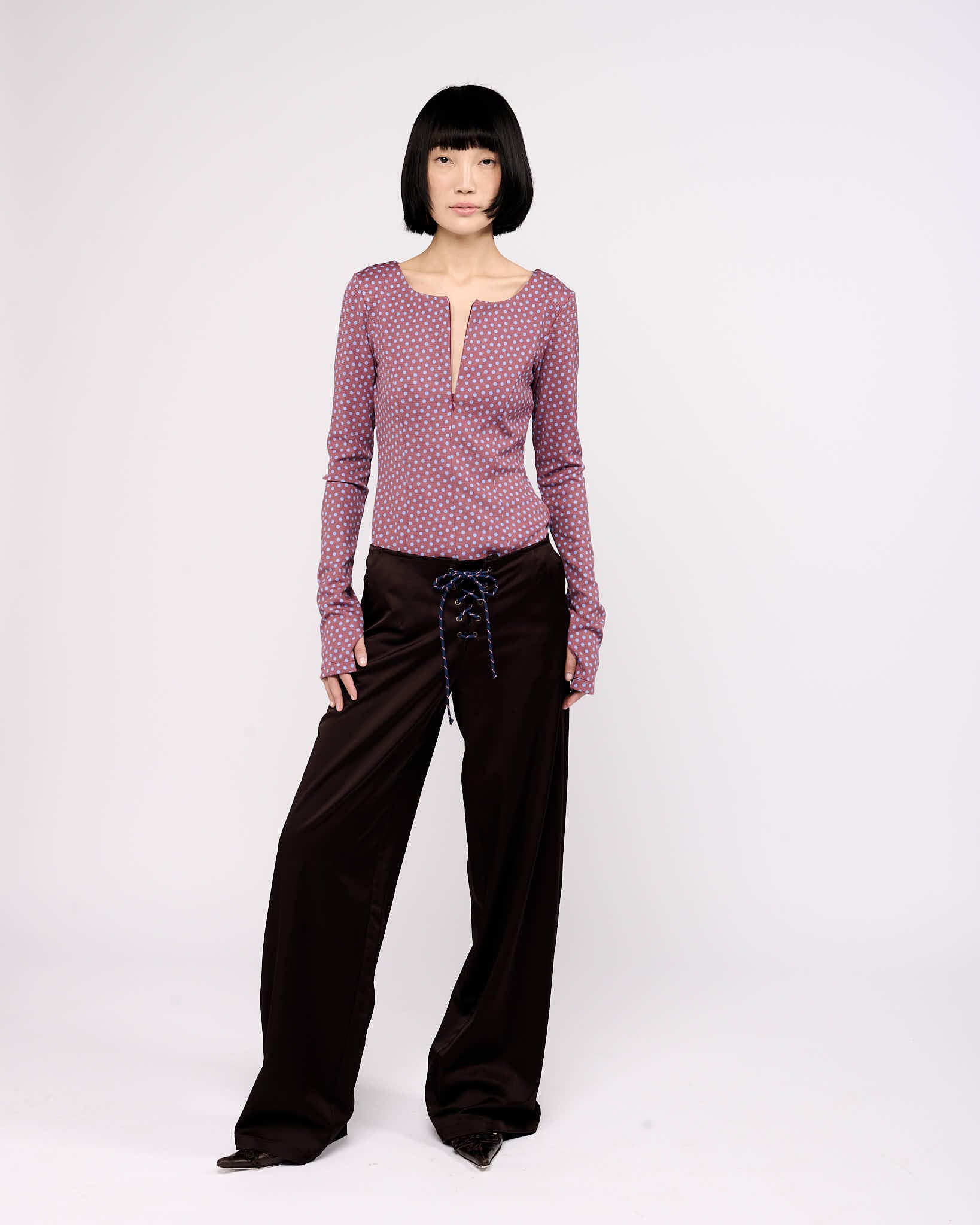 Item 26-0035 / Jeanne Trousers I (Chocolate)