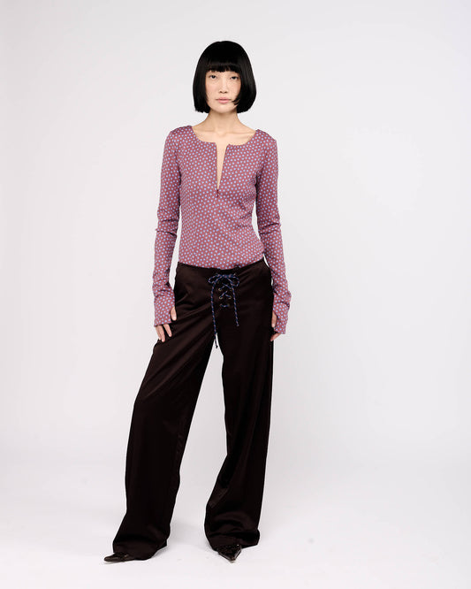 Item 26-0035 / Jeanne Trousers I (Chocolate)