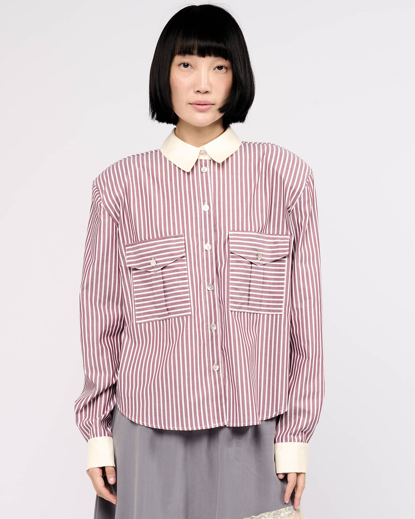 Item 26-0023 / Artemisia Shirt I (Striped)