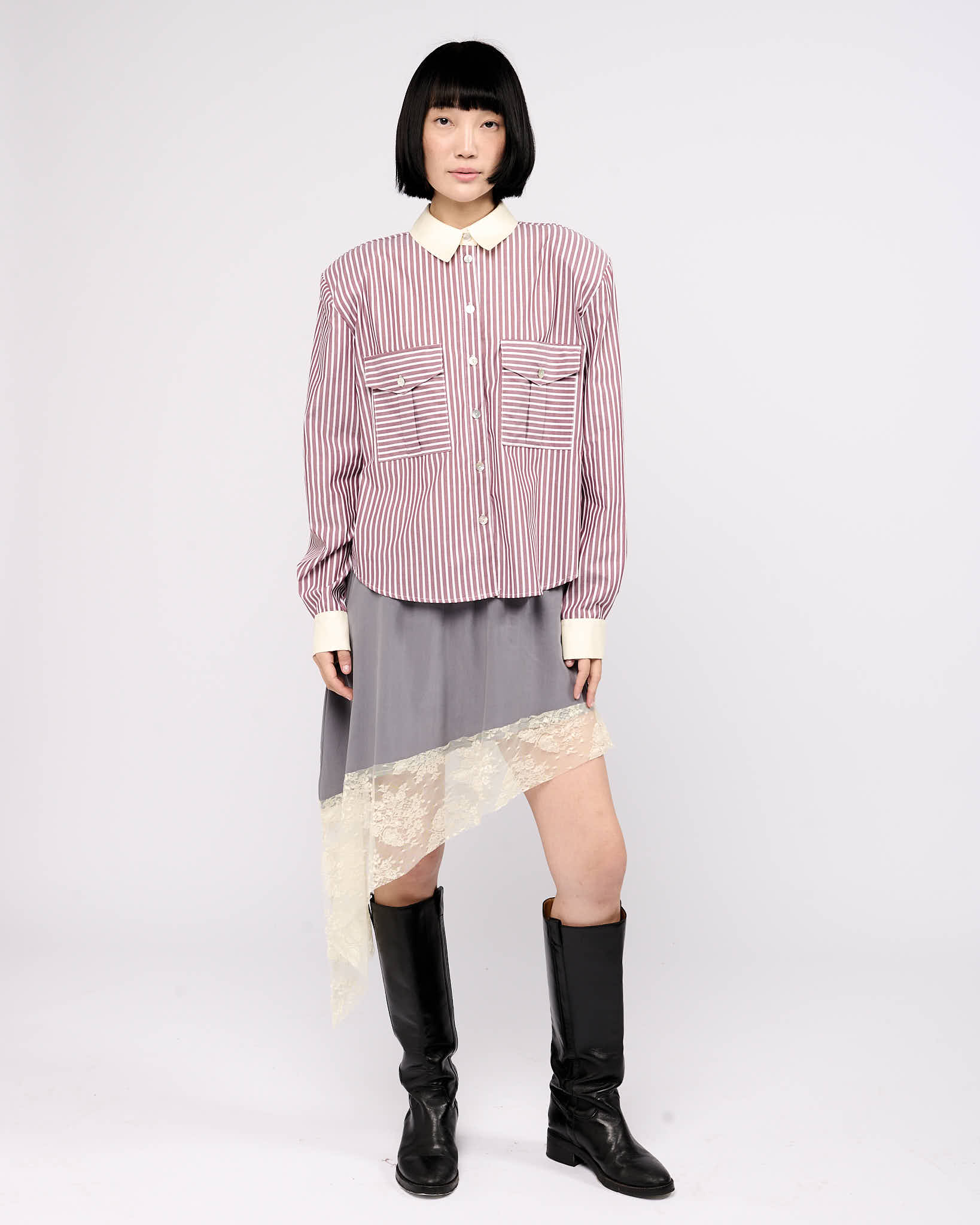 Item 26-0023 / Artemisia Shirt I (Striped)