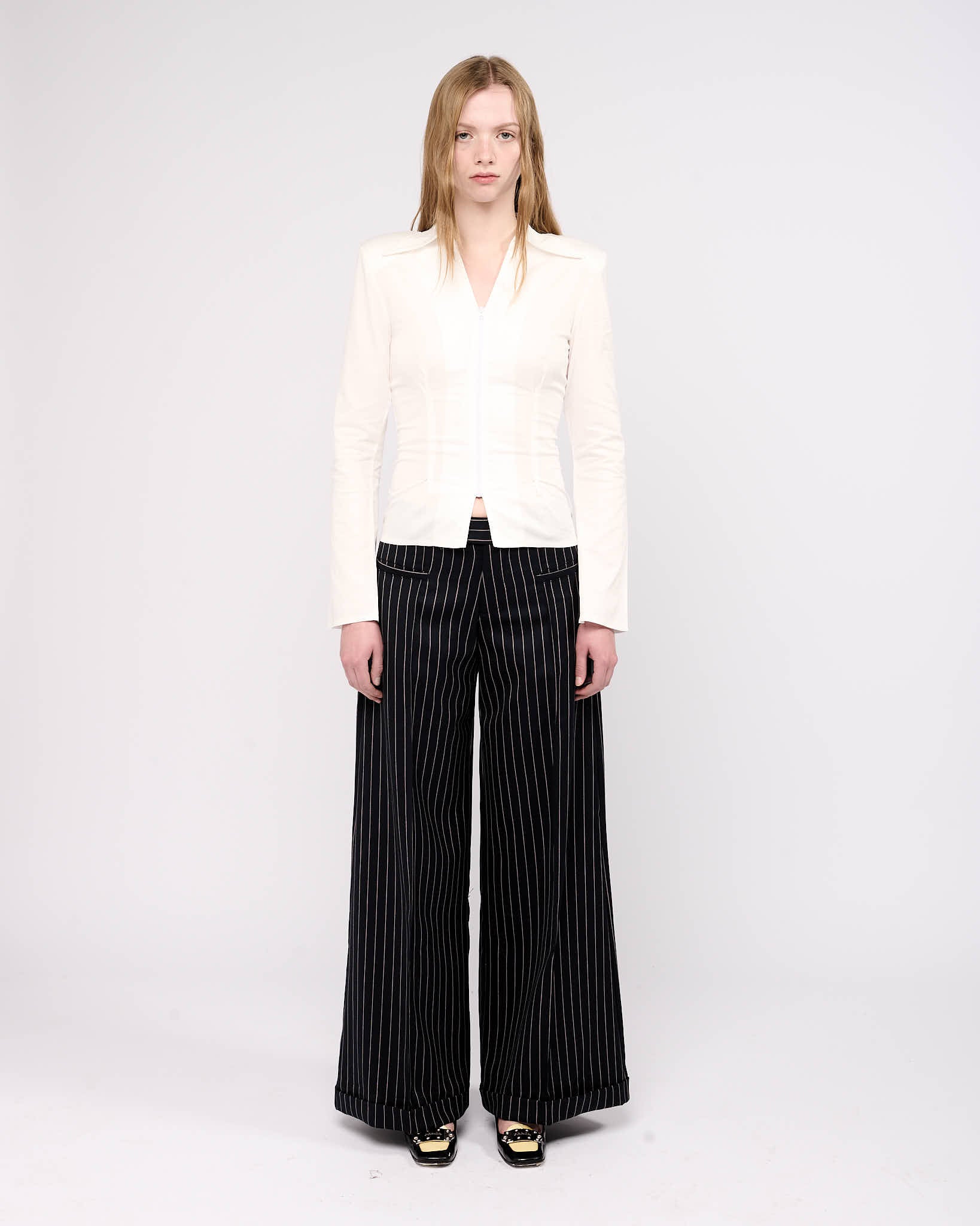 Item 26-0038 / Greta Trousers II (Pinstriped)