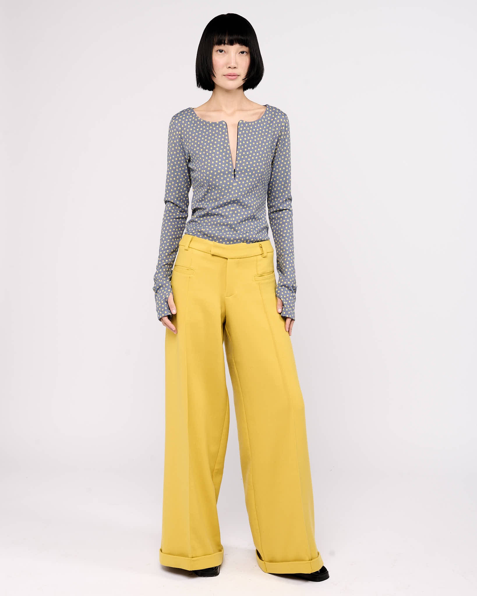 Item 26-0027 / Sade Top II (Yellow Pois)