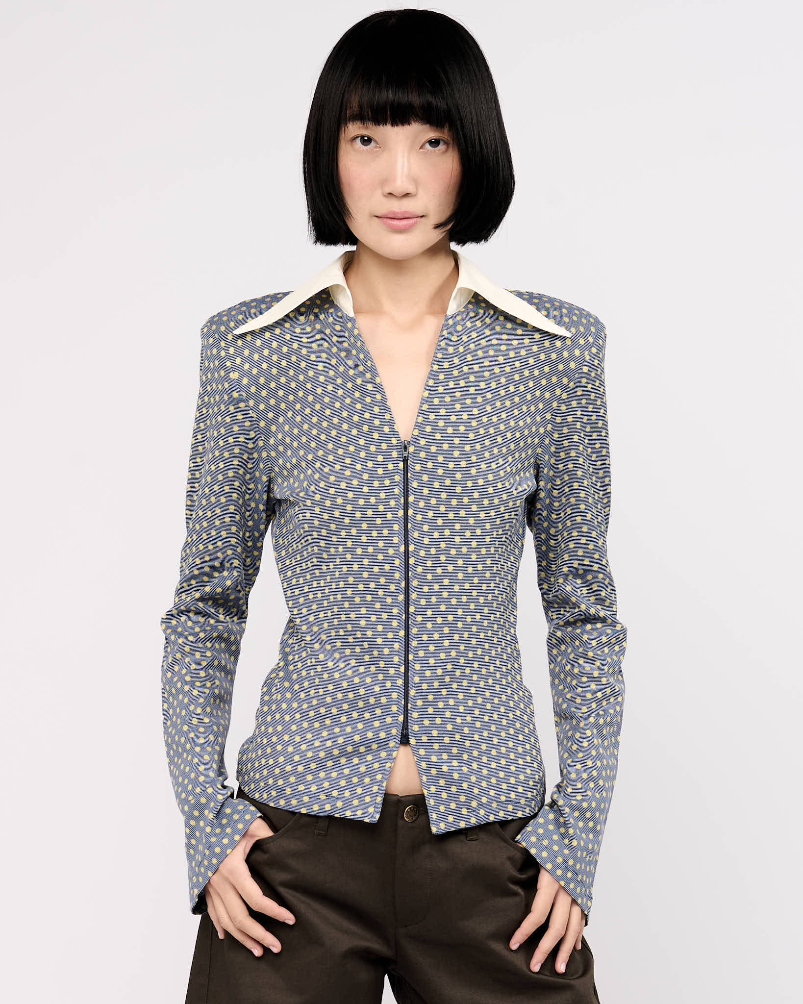 Item 26-0026 / Yayoy Shirt III (Yellow Pois)