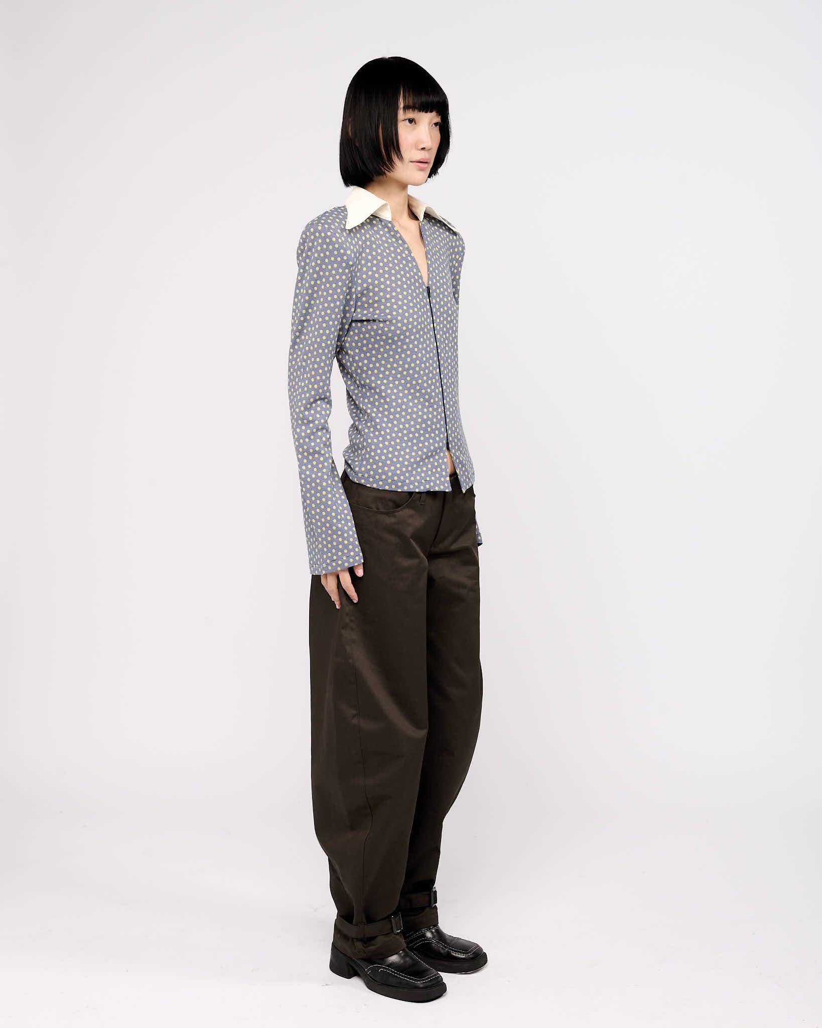 Item 26-0026 / Yayoy Shirt III (Yellow Pois)