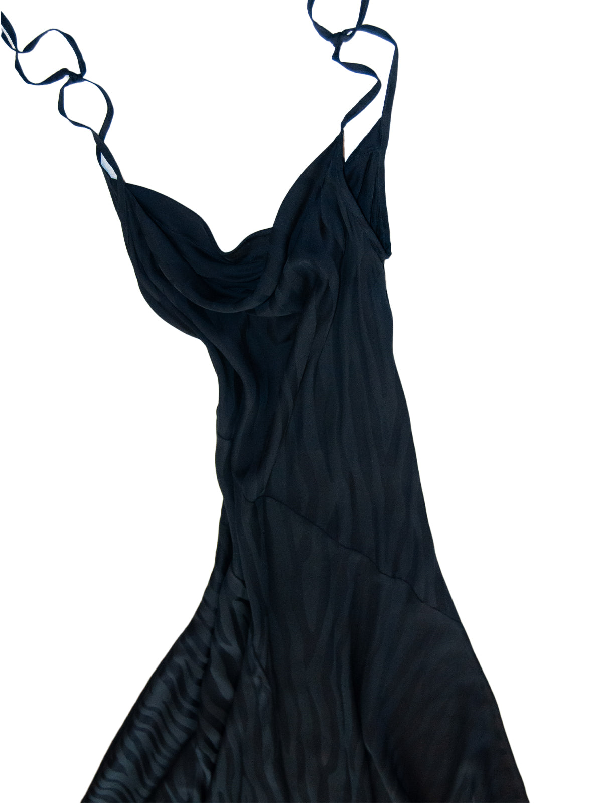 KEROS DRESS IN BLACK TIGER SILK
