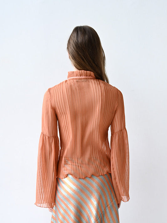 Item 26-009 / Yoko Shirt Plissé I (Coral)