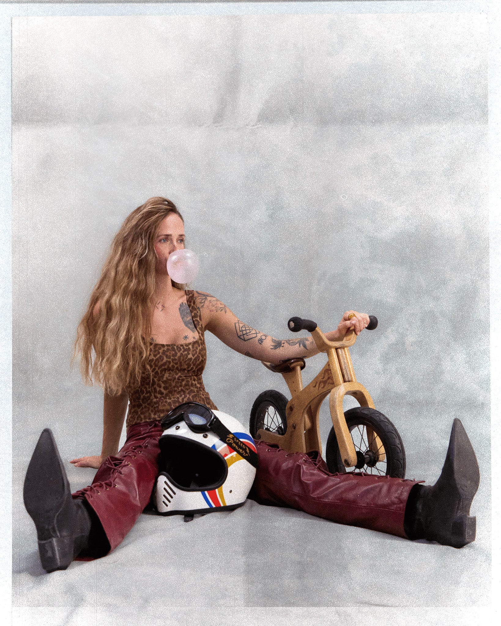 KALYMNOS TOP IN LEOPARD WOOL