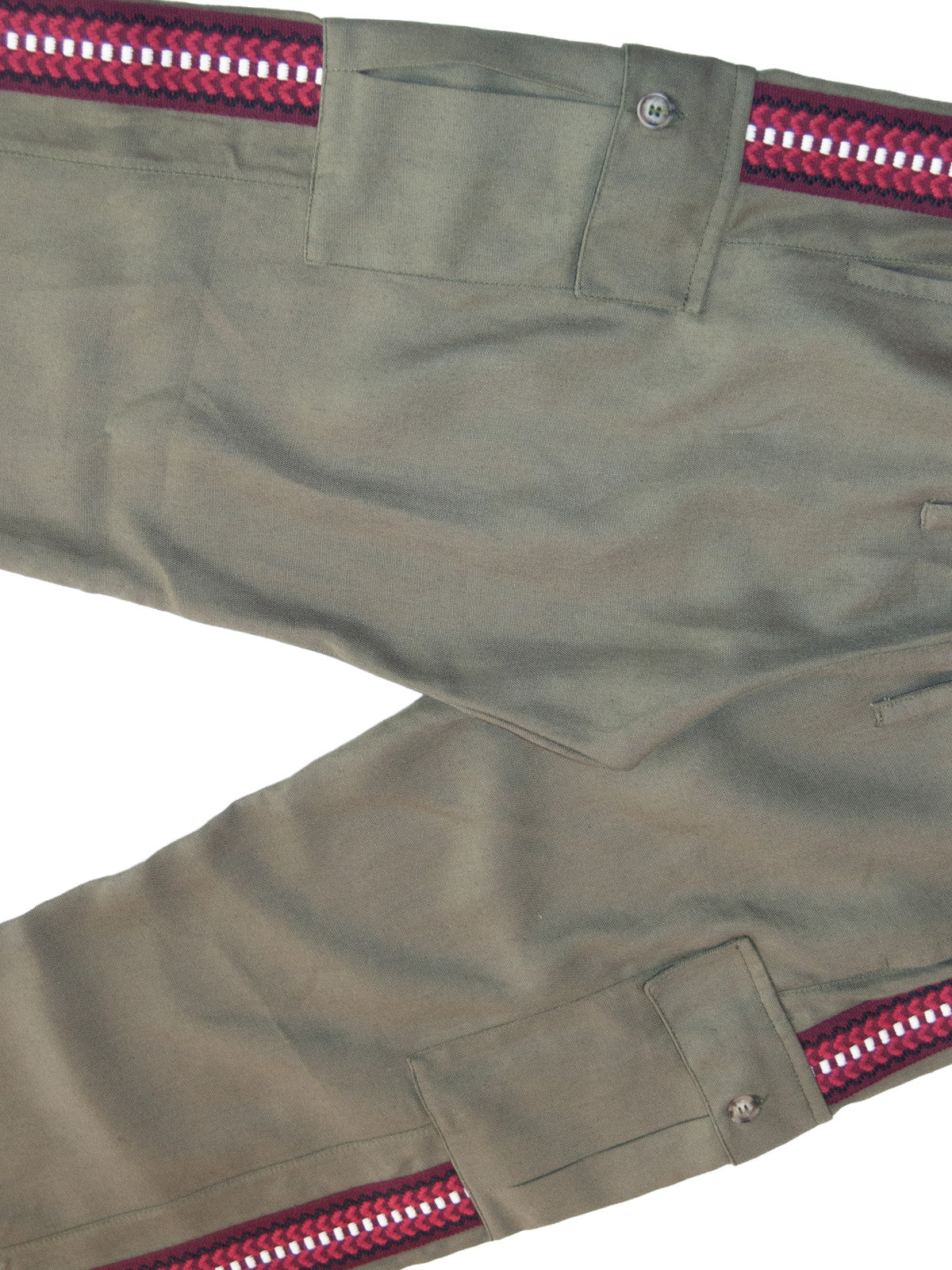 MENSWEAR VOL.1 - GALAPAGOS CARGO PANTS GREEN BORDEAUX BAND