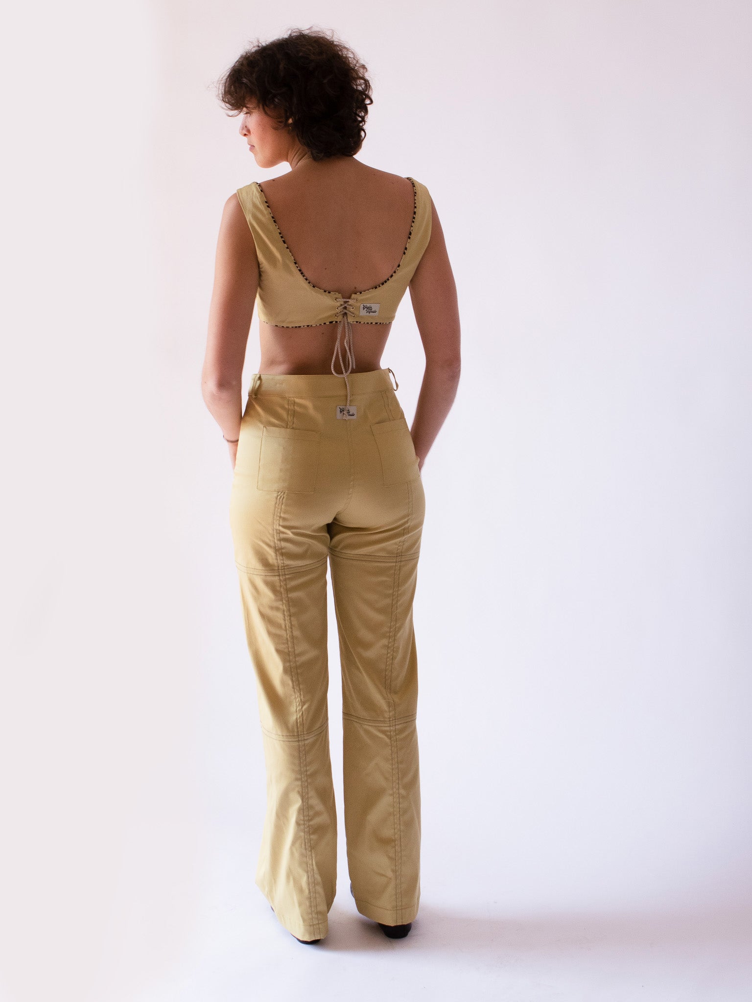 Bambù Trousers in Yellow Cotton