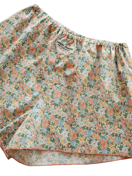 SAMOA BOXY SHORTS IN PINK BLOOMY COTTON