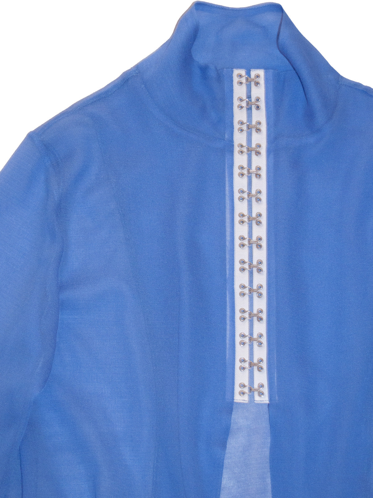 FAROE TOP IN CERULEAN CRINKLE CHIFFON