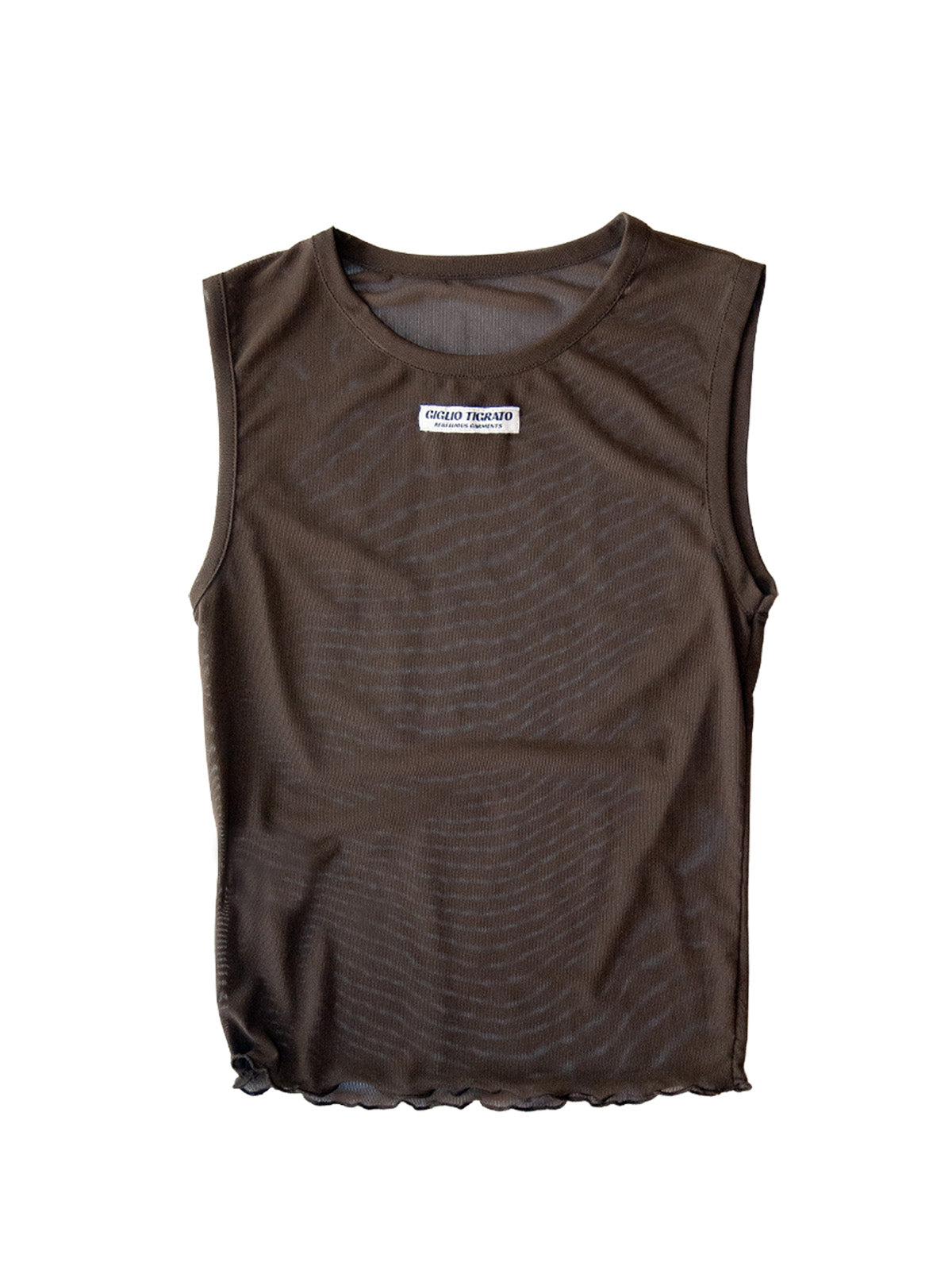 MAUI TOP IN BROWN MESH