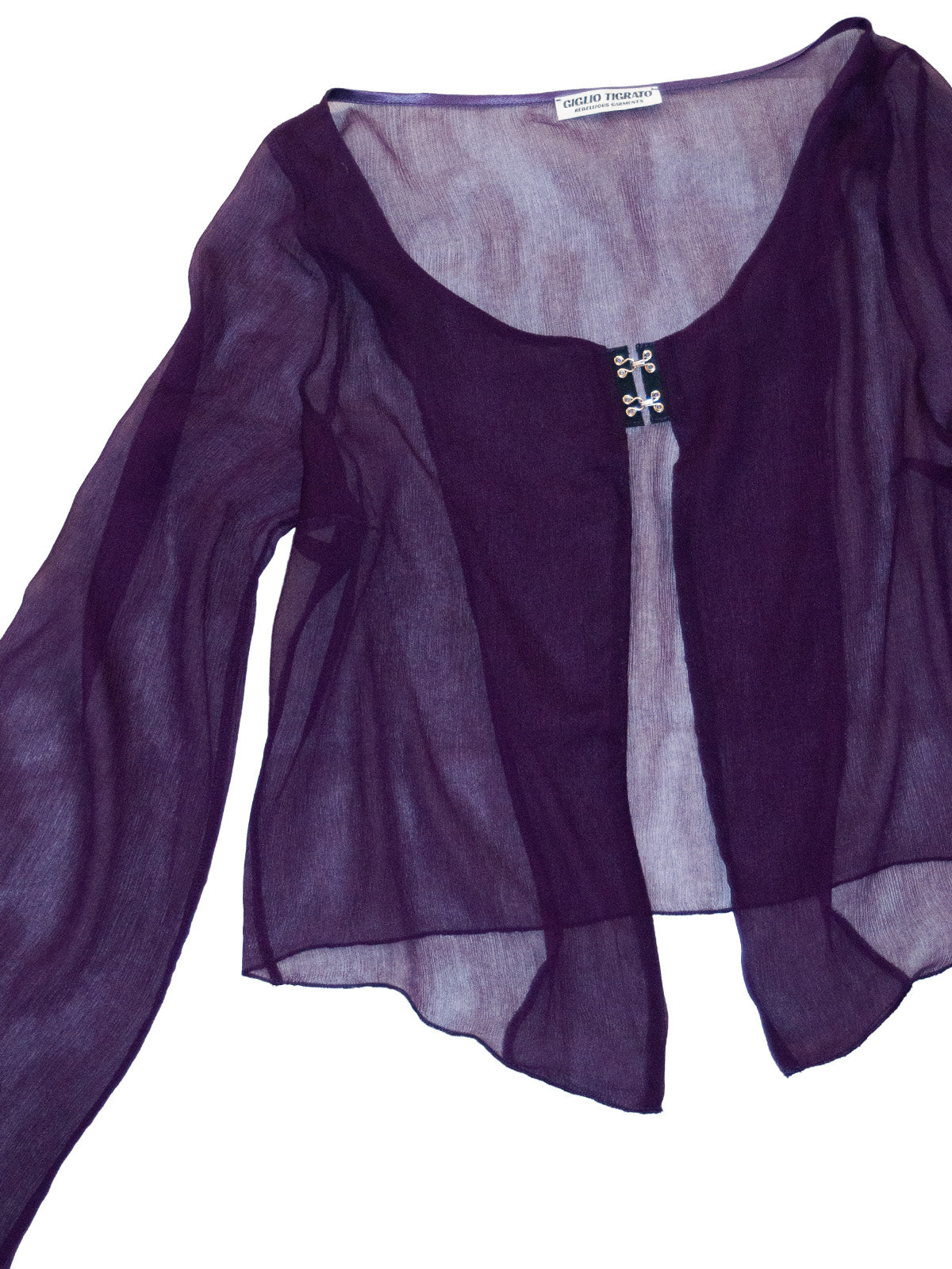 LINOSA TOP IN PURPLE CRINKLE CHIFFON