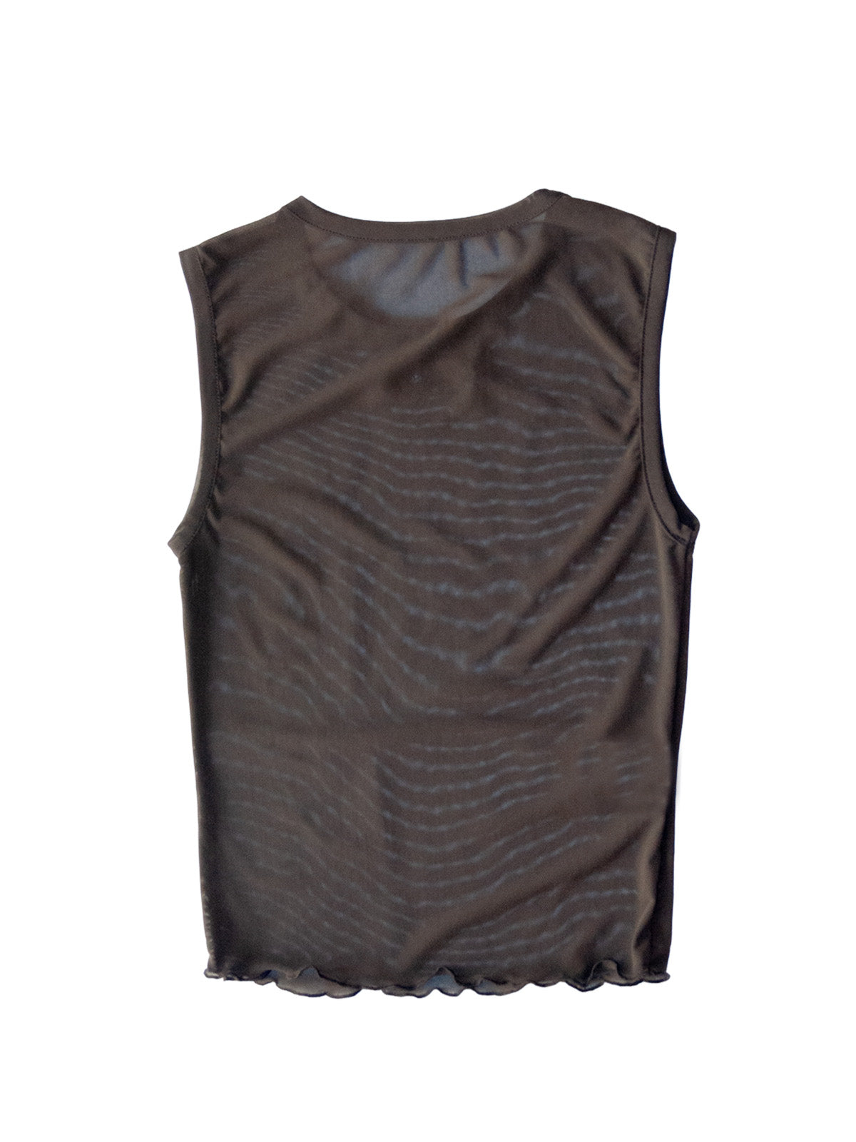 MAUI TOP IN BROWN MESH