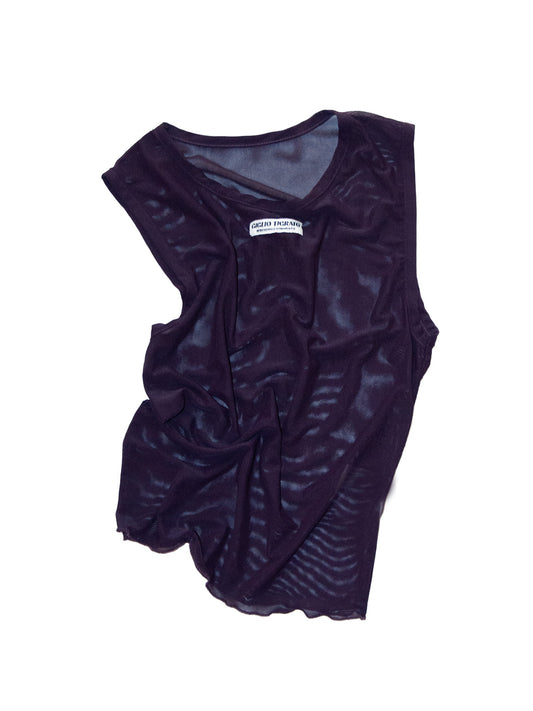 MAUI TOP IN PURPLE MESH