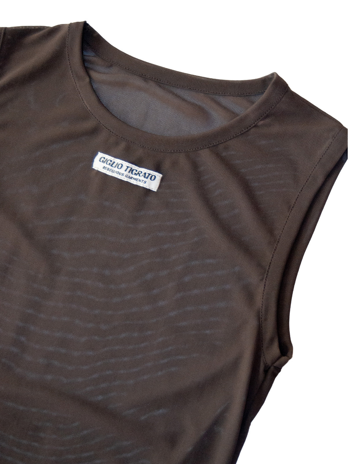 MAUI TOP IN BROWN MESH