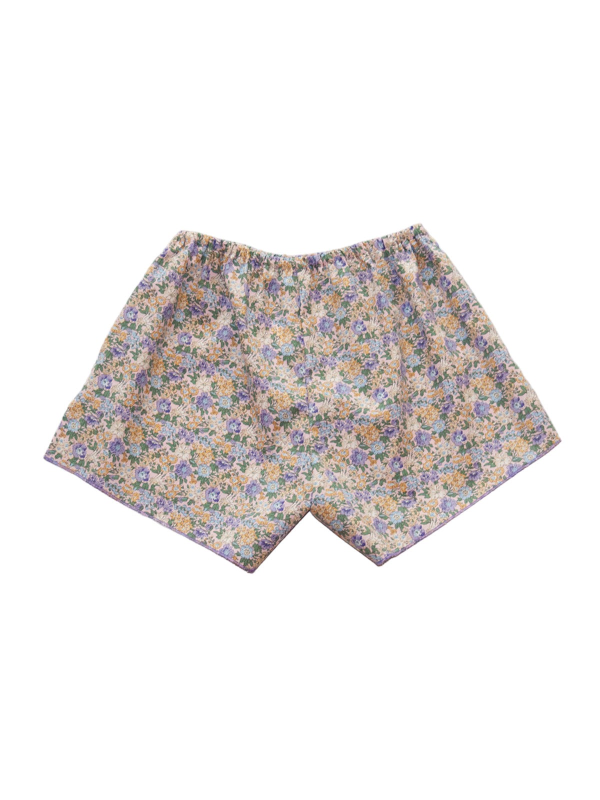 SAMOA BOXY SHORTS IN PURPLE BLOOMY COTTON
