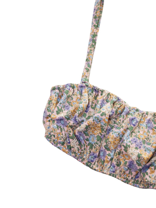PALAWI BRALETTE IN BLOOMY PURPLE COTTON