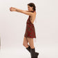 Miso Dress in Red Jacquard