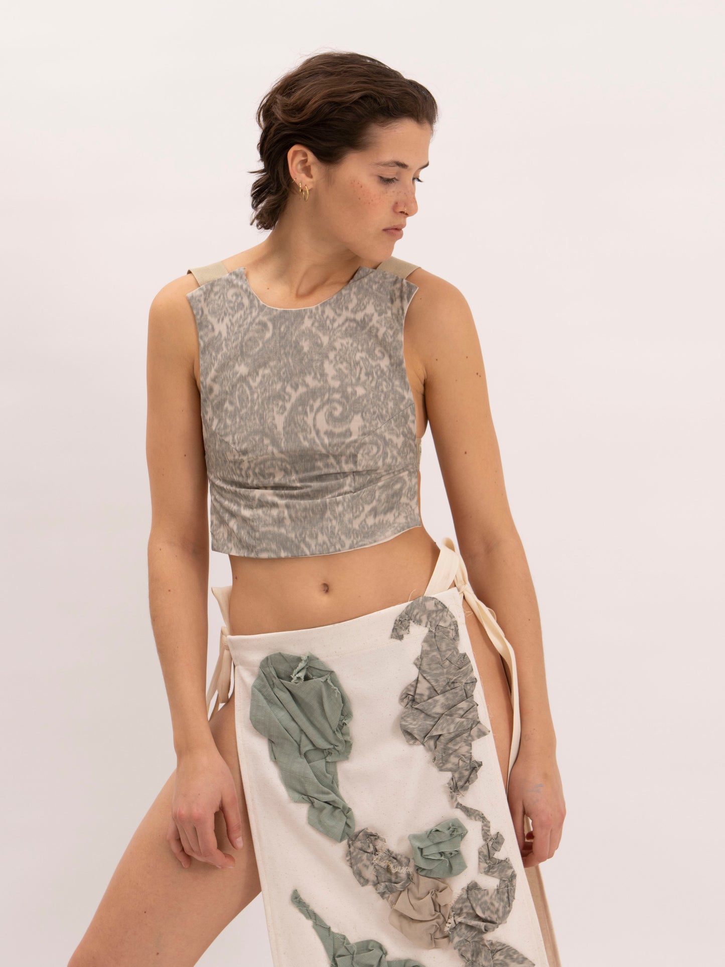 Nigiri Corset in Paisley Silk