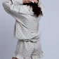 Joyce Culotte in Bloomy Jacquard Celeste