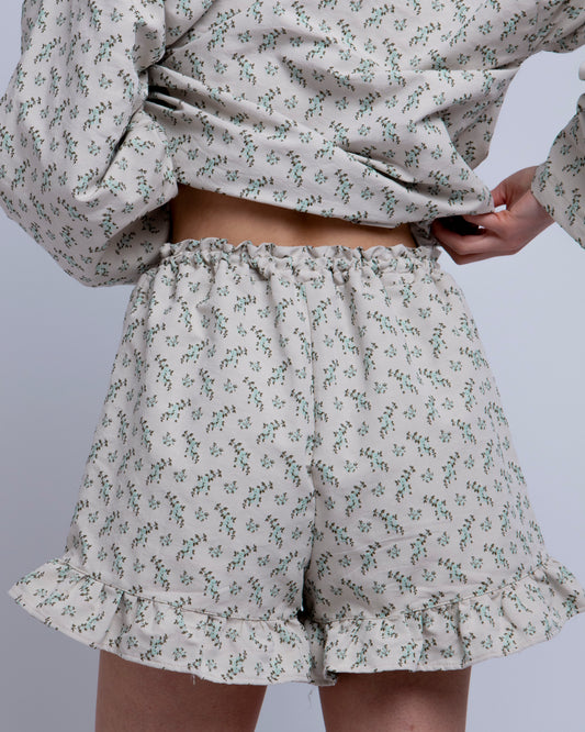 Joyce Culotte in Bloomy Jacquard Celeste