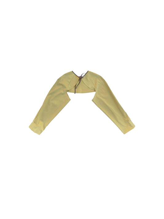 Ginkgo Sleeves in Yellow Cotton