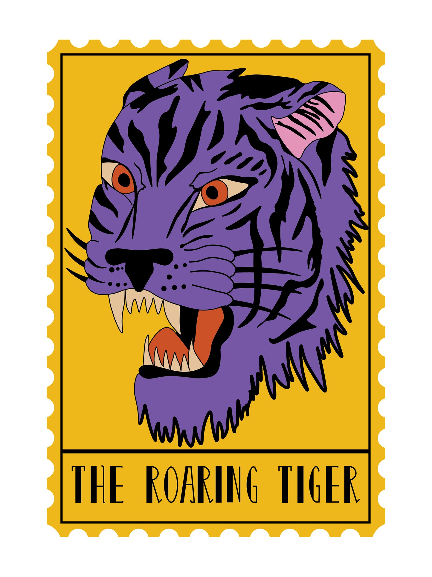 PERSONALIZATION THE ROARING TIGER STAMP