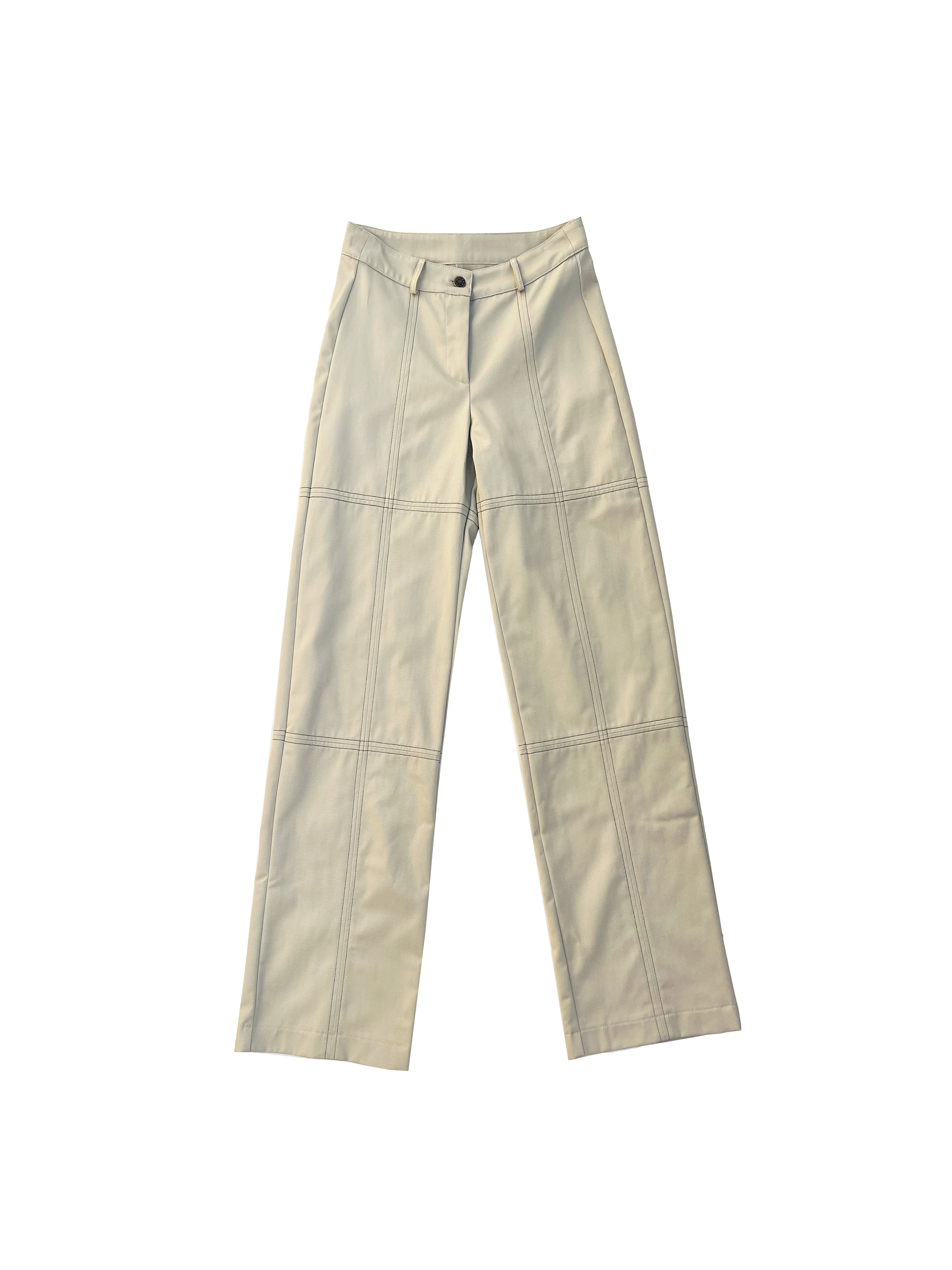 Bamboo Trousers, front view, straight pants, unique, regular fit